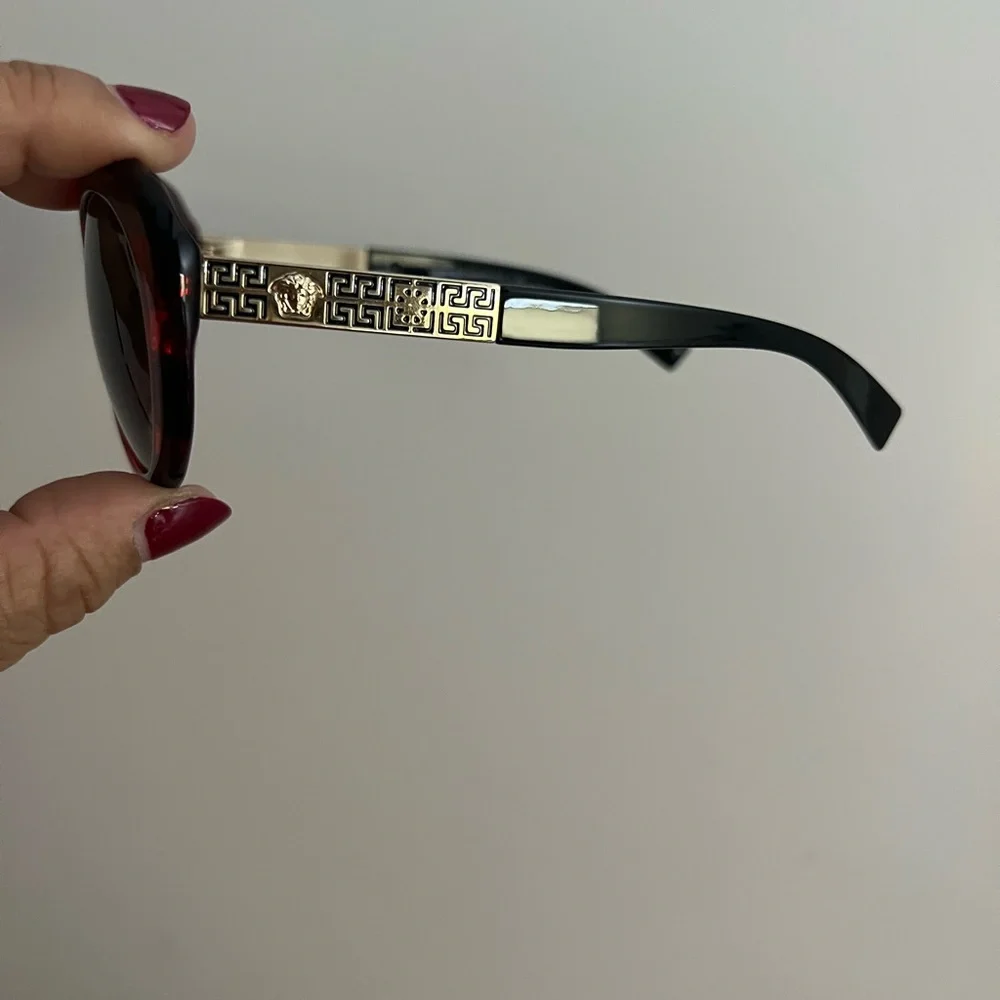 Versace Red and Black Sunglasses - Picture 3 of 10
